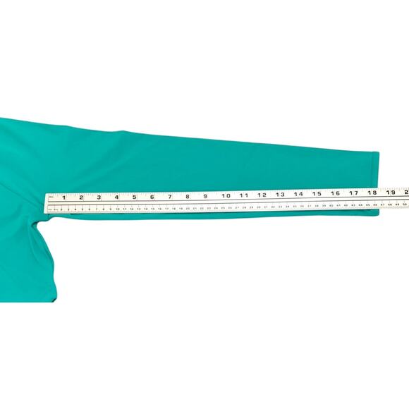 Gym Shark Womens Training Top Teal Sz Small Crop Top Long Sleeve Workout Active - Picture 10 of 14